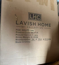 Nesting End Tables Circular Contemporary Deco by Lavish Home, Set of 2 (Black)