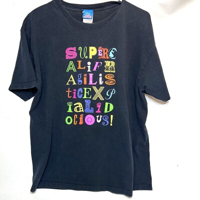 Vintage Disney Mary Poppins Shirt Adult Size Large Black Crew