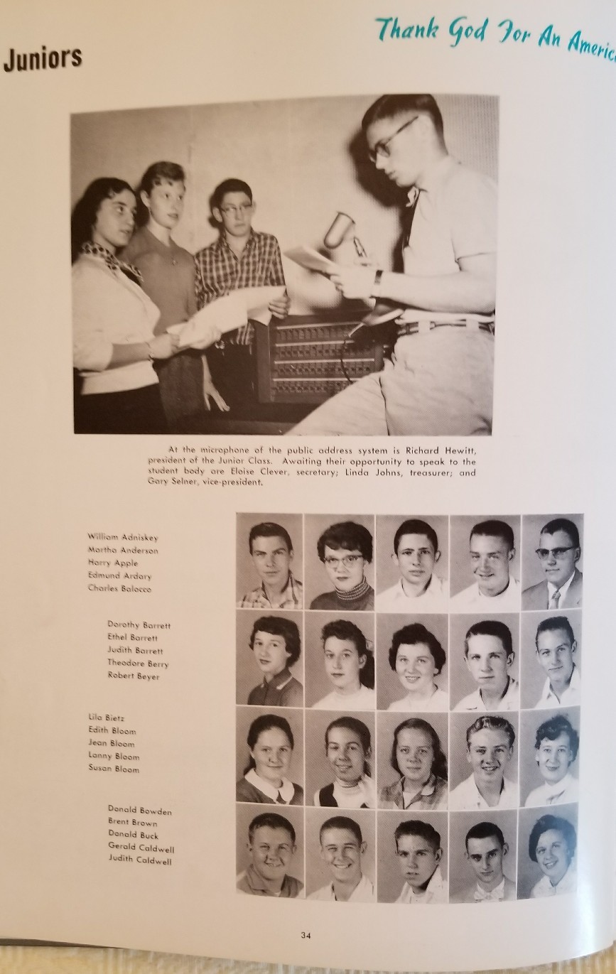 1957 Curwensville Joint High School "the Echo" yearbook Curwensville