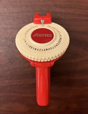 Vintage Red Astro Compact Handheld Rotary Label Maker Embosser With 1 Used Roll