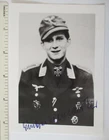 WW2 GERMAN LUFT KNIGHTS CROSS RECIPIENT GUNTHER BIERBAUER SIGNED PHOTO AUTOGRAPH