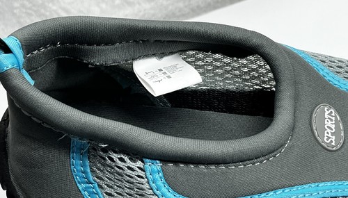 🆕 Mens Quick Dry Water Shoes Aqua Socks Pool Beach Swim Size 11/12 Gray /Blue - Picture 11 of 13