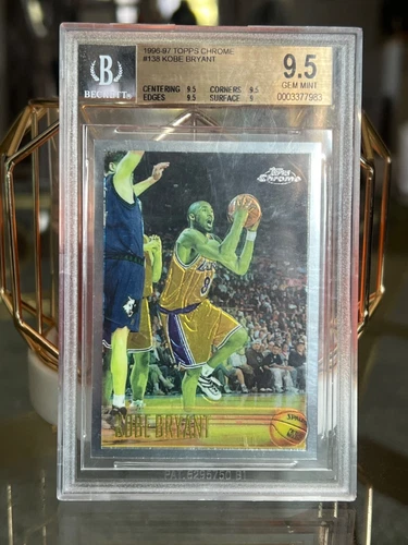 1996 KOBE BRYANT TOPPS CHROME #138 ROOKIE CARD RC BGS 9.5 GEM MINT ALL 9.5 SUBS