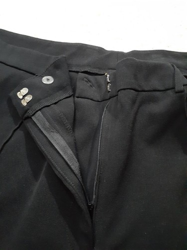 Ruby Rd Ladies 24w Black Flat Front Dress Pants W Permanent Crease. Stretchy - Picture 5 of 9