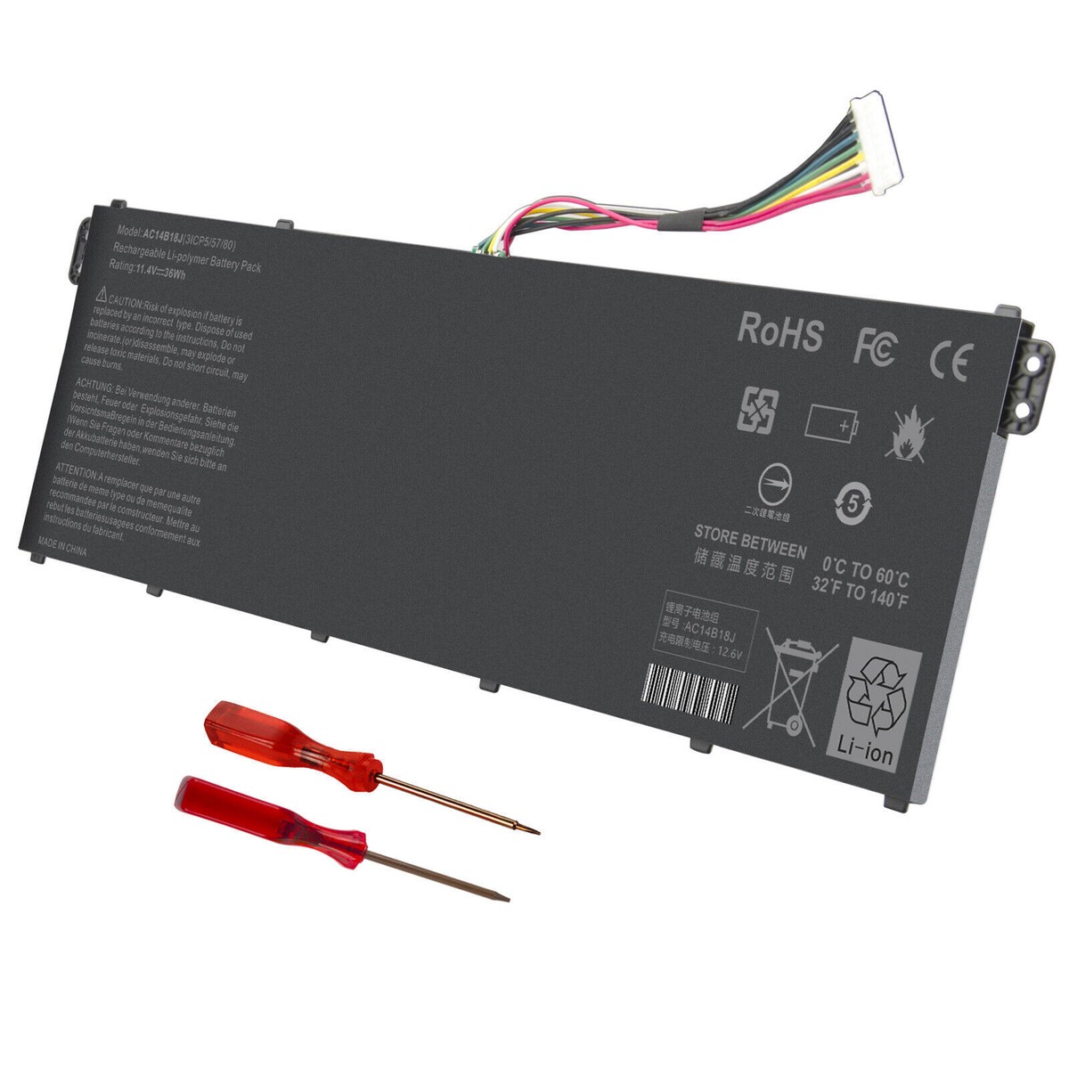 Oyomba AC14B3K AC14B8K Laptop Batterij voor Acer Aspire R3-131T R5-471T R7 -372TR5-571T E5-771G E5-731G ES1-111 ES1-511 ES1-512 ES1-711 A5-52G A5-5-52G A5-52G A5-52G A52G A52G 17 51 G AP14B8K