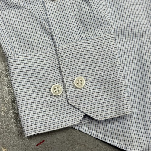 $475 MD Bespoke Dress Shirt Marlon Durrant Check Long Sleeve 42 16 1/2 Large - Picture 3 of 7