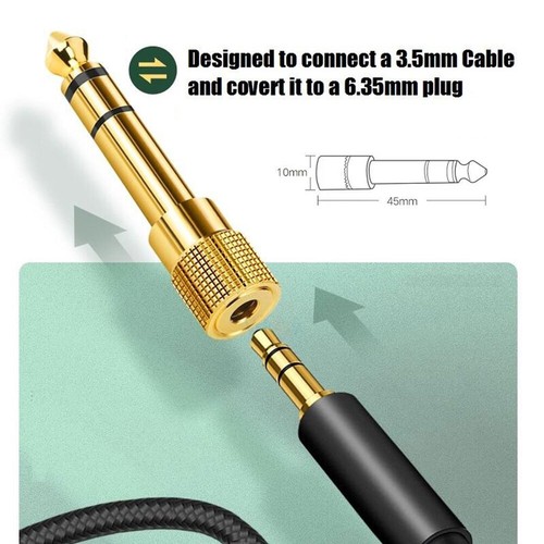 10X TRS Stereo Audio Headphone Adapter 6.35mm 1/4" Male to 3.5mm 1/8" Female - Picture 10 of 12