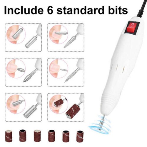 PROFESSIONAL ELECTRIC NAIL FILE DRILL Manicure Tool Pedicure Machine Set kit US - Picture 5 of 12