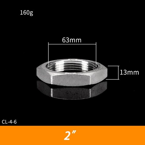 Gewindefitting Muttern 1/4" bis 2" Sechskant A2 Zoll Rohrgewinde Edelstahl 304 - Picture 9 of 14