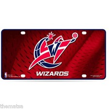 WASHINGTON WIZARDS TEAM LOGO BASKETBALL NBA METAL LICENSE PLATE MADE IN USA