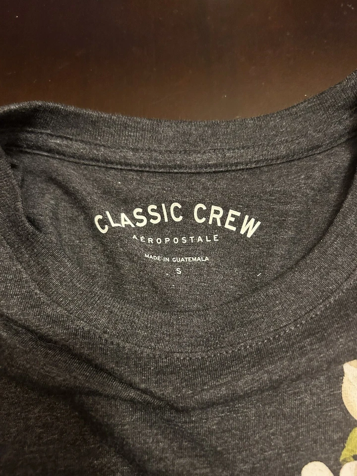 NUEVO Aeropostale Camiseta Negra Juvenil Niña Talla Pequeña Diseño Floral Foto 3 de 4