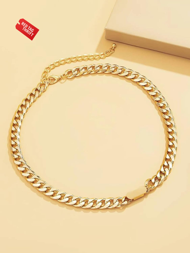 Medias rellenas trajes de vacaciones para mujer 2024 plata grueso gargantilla collar T - Imagen 5 de 12