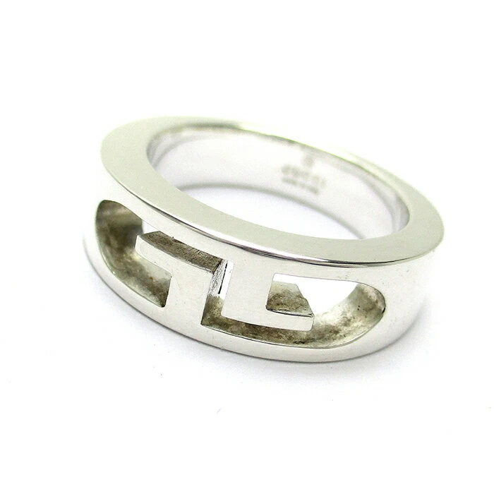 Japan Used Watch Second Hand Gucci Gg Cut Out Ring Women Silver