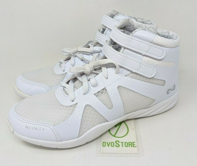 Nfinity Beast Mid Top cheer shoes size 8 adult white | eBay