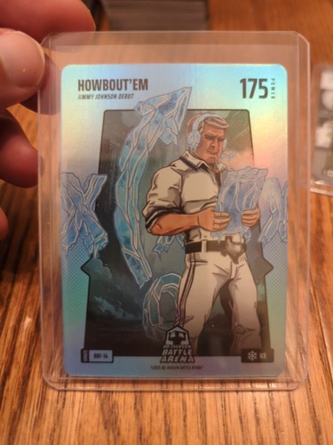 2025 Bo Jackson Battle Arena Howbout'em Jimmy Johnson Blue ICE Battlefoil SP