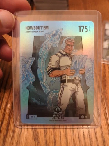 2025 Bo Jackson Battle Arena Howbout'em Jimmy Johnson Blue ICE Battlefoil SP