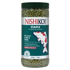 350G NISHIKOI STAPLE SMALL PELLET JAR POND FISH FOOD DIET FEEDING HEALTH KOI