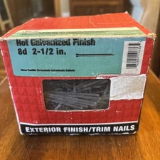 Nails 8D 2-1/2" Hot Dipped Galvanized Exterior Trim Finish  Nail  5 pounds