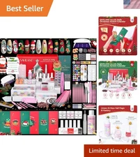 Ultimate Christmas Gift: 24-Day Acrylic Nail Kit with Drill & Low-Odor Formula