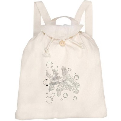 Canvas Rucksack / Backpack ''Fish & Bubbles'' (RK00042766)