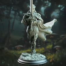 DM Stash Miniature Male Fey Touched Elf Duelist Fighter Druid DnD Fantasy 32mm