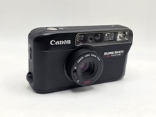 *TESTED* Vintage Canon Sure Shot K Date Black 35mm Point & Shoot Film Camera