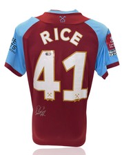DECLAN RICE SIGNED WEST HAM UNITED 2021/22 HOME SHIRT (ACG CERT AG17618)