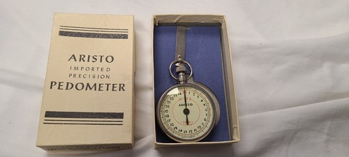 Vintage ARISTO Imported Precision Pedometer In Original Box