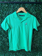 Psycho Bunny Boys Green Polo Short Sleeve Shirt Sz 14/16