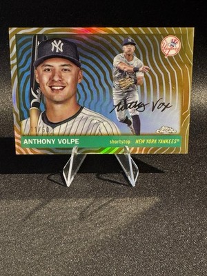 2025 Topps Chrome - Anthony Volpe #162 Gold Vibrations 11/50 Jersey Number