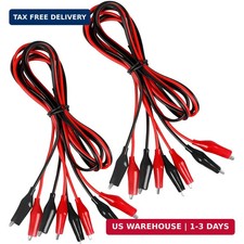 4 Groups 1M Alligator Clips Electrical, Insulated Test Leads with Alligator Clip