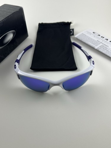 Oakley Half Jacket 2.0 Pearl White Violet Iridium+Box OO9144-08 Purple Icons NEW