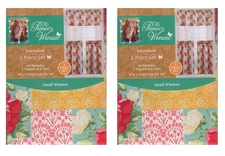 2 Sets Pioneer Woman Floral Patchwork Curtain Tiers & Valance Set 3pc Multicolor