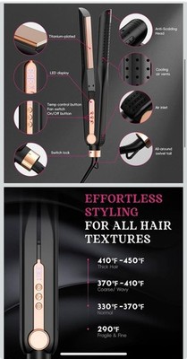 BaByliss Pro Titanium Flat Iron Hair Straightener Black, Model