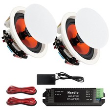 8" In-Ceiling Bluetooth Speakers - 400W, Waterproof