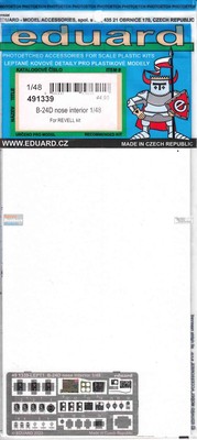 EDU491339 1:48 Eduard Color PE - B-24D Liberator Nose Interior Detail Set (REV