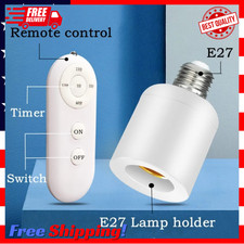 Wireless Remote Control Light Lamp E27 Screw Bulb Base Holder Cap Socket Switch
