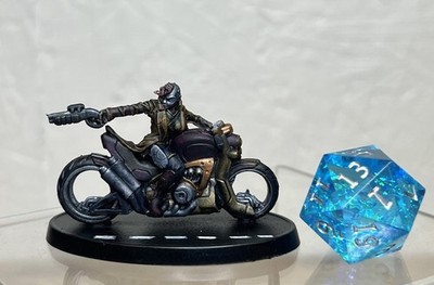 Fully Painted Mini DND Pathfinder Sci-Fi Reaper Miniature cyborg warforge 