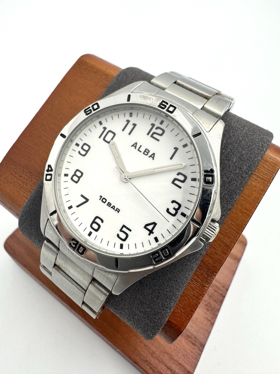 SEIKO ALBA Men's Quartz Watch VJ21-KNF0 38mm From Japan -e58