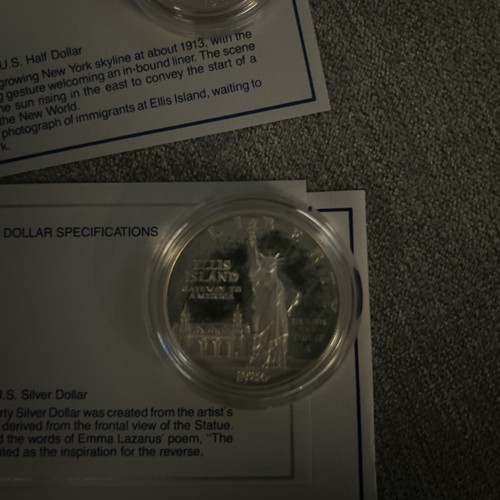 United States Proof Set 1986 Ellis Island Silver Dollar +Statue of Liberty Half - Picture 5 of 7