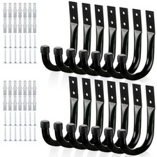 Large Metal Wall Hooks for Hanging Living Room/Bedroom/Garage, 14Pcs Garage O...