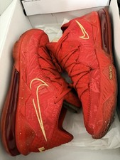 Nike Titan x LeBron 17 Low Agimat Men's Basketball Sneakers Red/Gold, Size 12