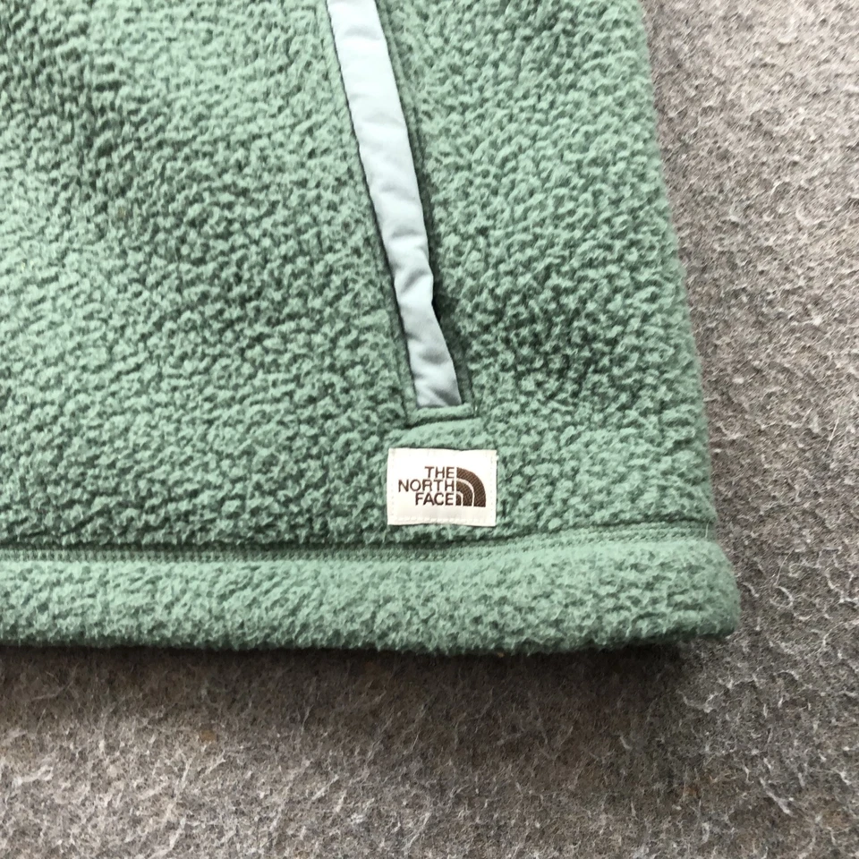 Chaleco polar North Face para mujer XL Sherpa cremallera completa exterior senderismo capa chaqueta Foto 3 de 4