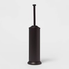 Threshold Bronze Oil Rubbed Metal Toilet Brush And Holder 18.7 Inch Set