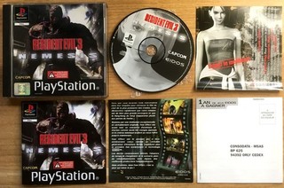 RESIDENT EVIL 3 NEMESIS Black Label COMPLET FLYERS SONY PS1 PAL FR CIB OVP III