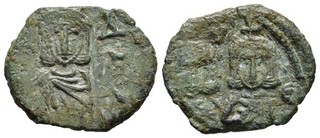 FITZ Byzanz Italy Sicily Syracuse Constantinus Æ Follis 751 AD µMAS1428
