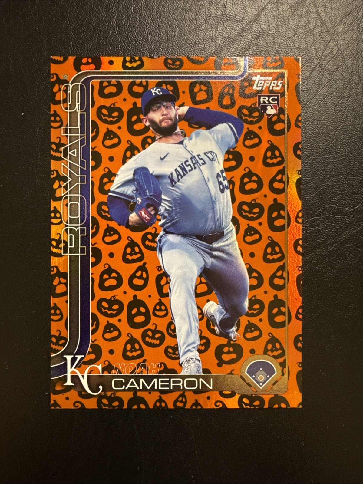 2025 Topps Update Holiday Jack-O-Lantern #US65 Noah Cameron Rookie Kansas Royals