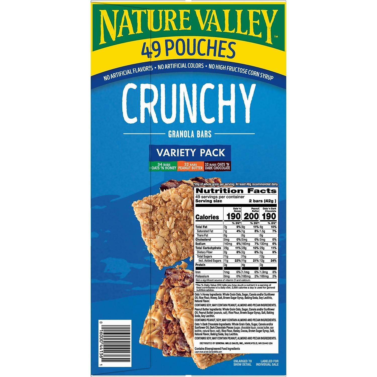 Nature Valley Nut Bar Variety Pack 1.5 oz. 49 Bars/Box (GEM44136) GEM12915