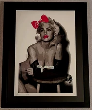 DEATH NYC ltd ed signed FRAMED street art print 45x32cm Madonna Playboy Bunny
