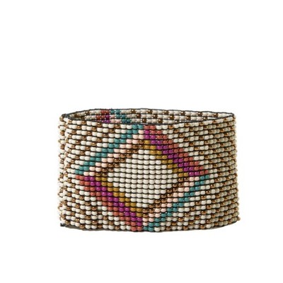 Penelope Diamonds Beaded Stretch Bracelet Hypoallergenic Handmade Jewelry for...